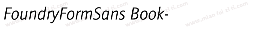 FoundryFormSans Book字体转换